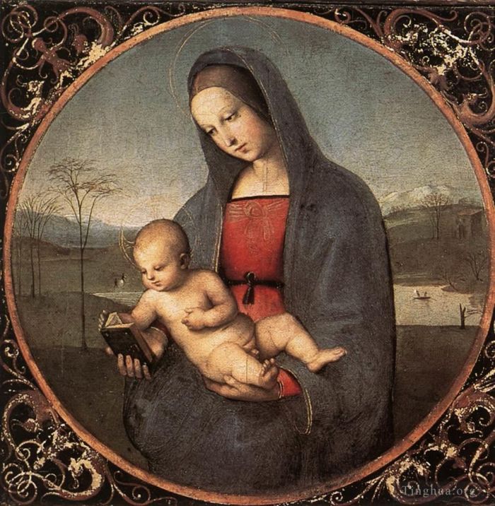 Raphael Oil Painting - Madonna and Child with the Book Connestabile Madonna