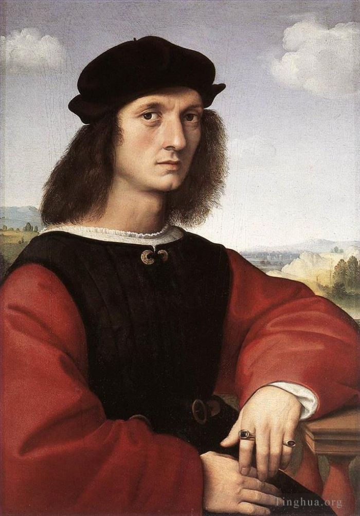 Raphael Oil Painting - Portrait of Agnolo Doni
