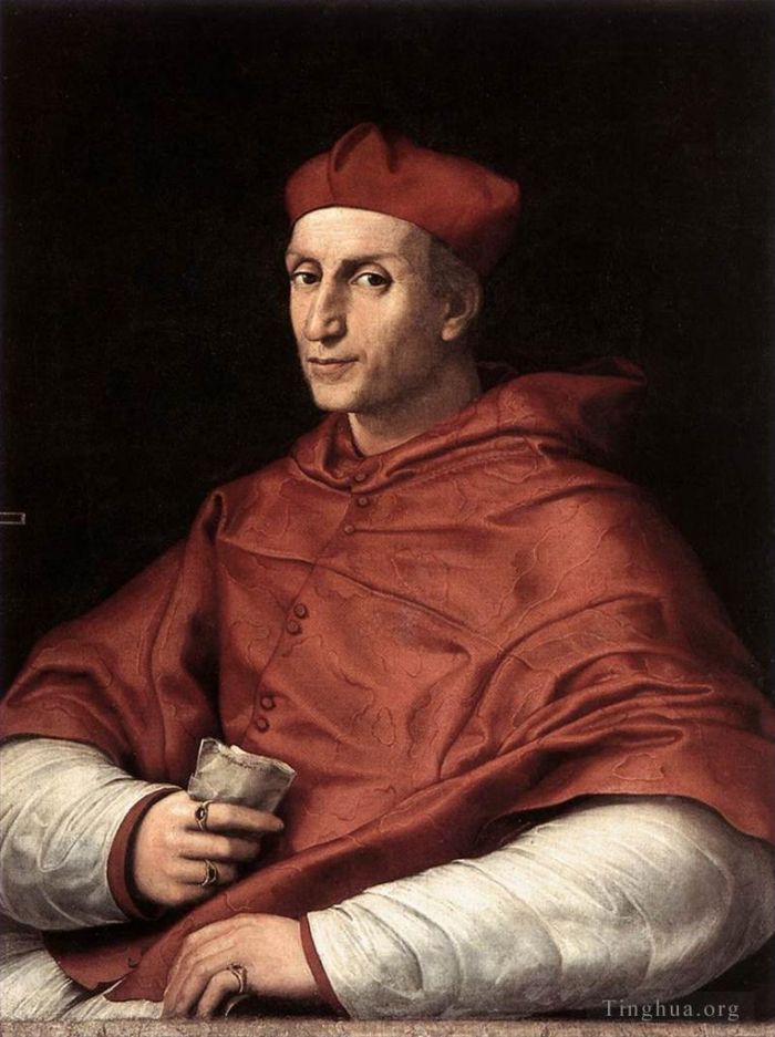 Raphael Oil Painting - Portrait of Cardinal Bibbiena