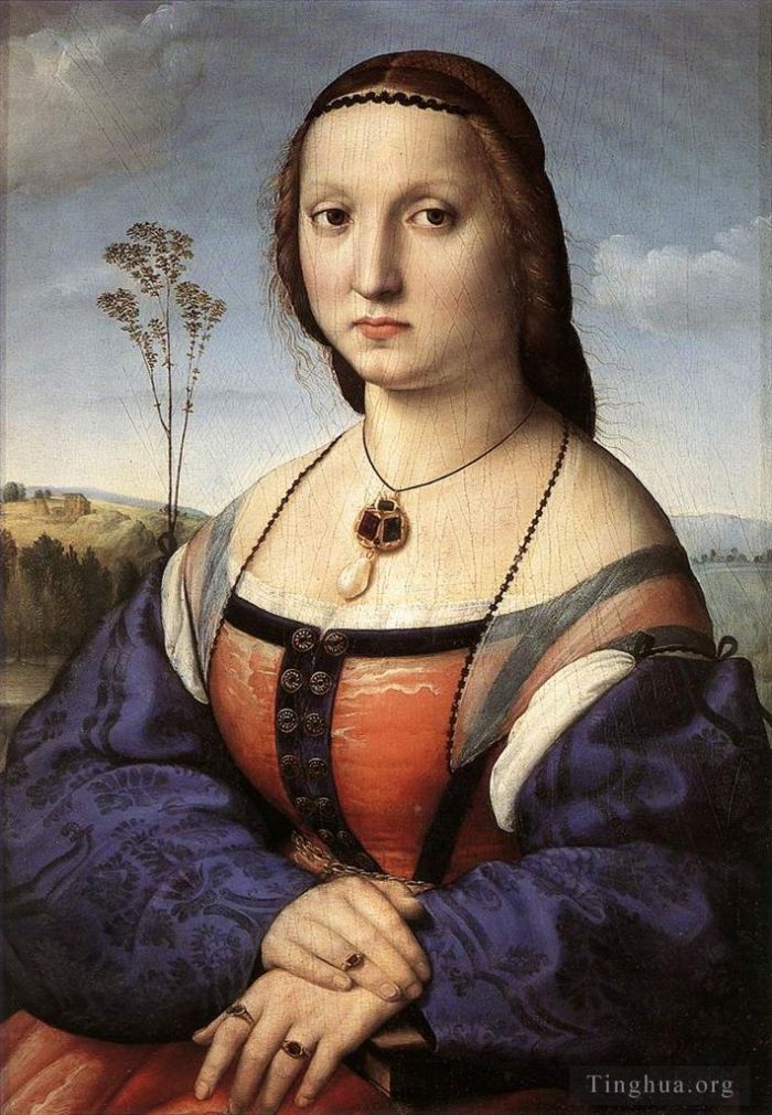 Raphael Oil Painting - Portrait of Maddalena Doni