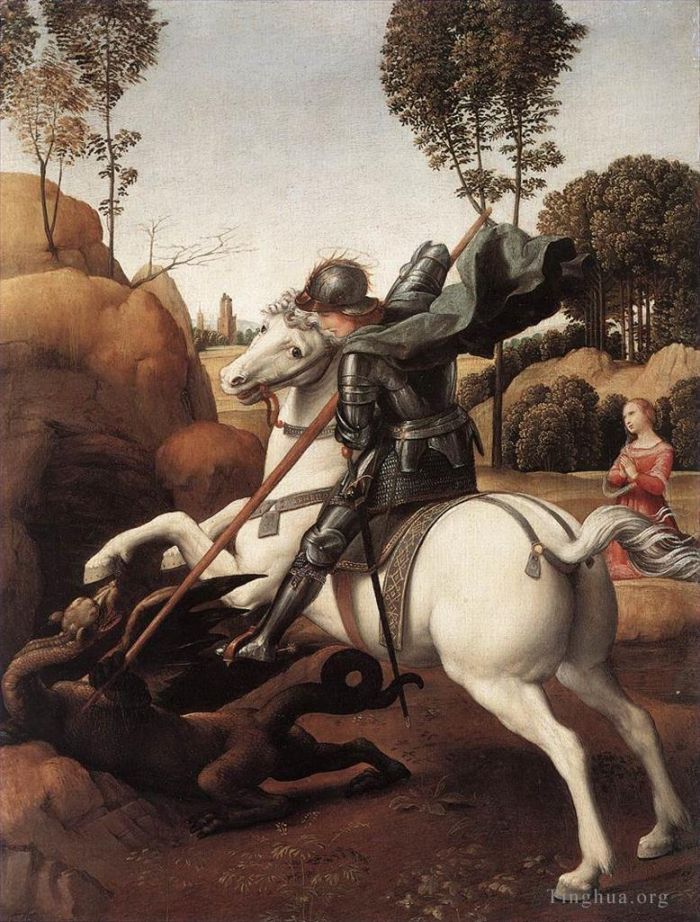 Raphael Oil Painting - St George and the Dragon