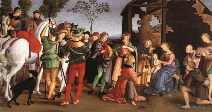 Raphael Oil Painting - The Adoration of the Magi Oddi altar