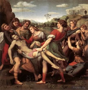 Artist Raphael's Work - The Entombment Pala Baglione or The Deposition