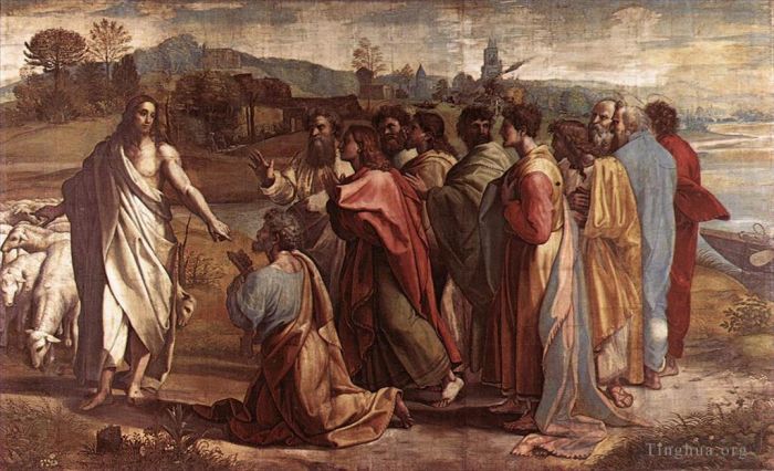 Raphael Oil Painting - The Handing over the Keys
