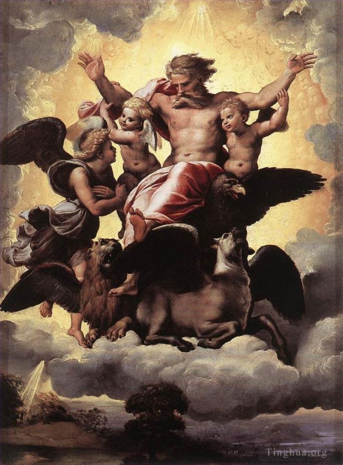 Raphael Oil Painting - The Vision of Ezekiel