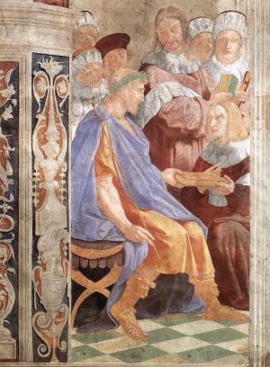 Artist Raphael's Work - Justinian Presenting the Pandects to Trebonianus