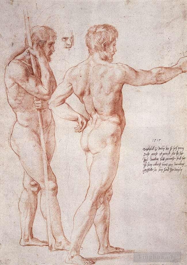 Raphael Various Paintings - Nude Study