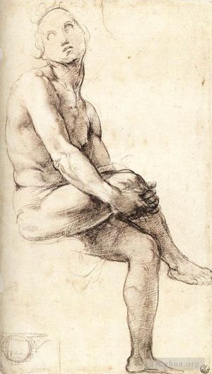 Artist Raphael's Work - Study for Adam