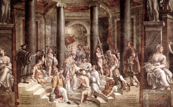 Raphael Various Paintings - The Baptism of Constantine