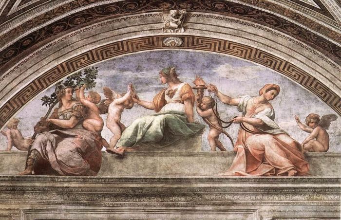 Raphael Various Paintings - The Cardinal Virtues