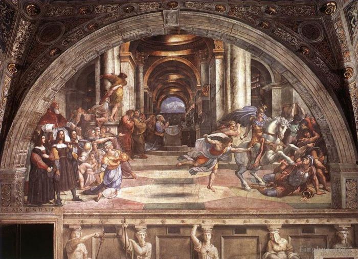Raphael Various Paintings - The Expulsion of Heliodorus from the Temple