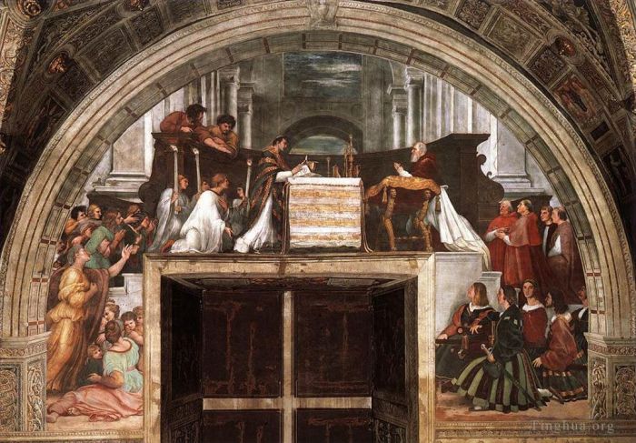 Raphael Various Paintings - The Mass at Bolsena