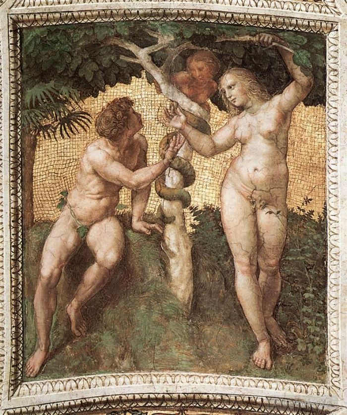 Raphael Various Paintings - The Stanza della Segnatura Adam and Eve
