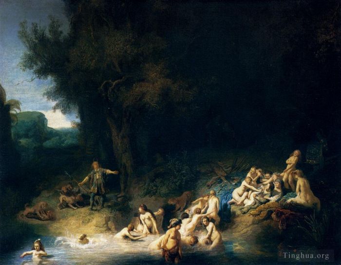Rembrandt Oil Painting - Diana Bathing With The Stories Of Actaeon And Callisto