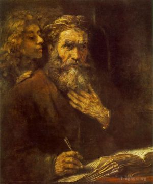 Artist Rembrandt's Work - Evangelist Matthew