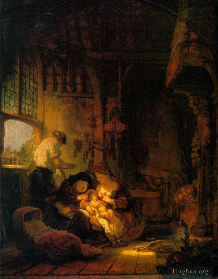 Rembrandt Oil Painting - Holy Family