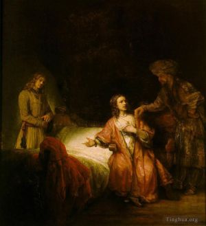 Artist Rembrandt's Work - Joseph Accused by Potiphars Wife