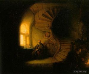 Artist Rembrandt's Work - Philosopher in Meditation
