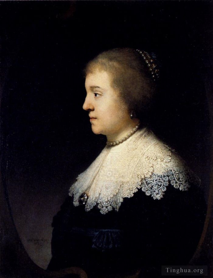 Rembrandt Oil Painting - Portrait Of Amalia Van Solms