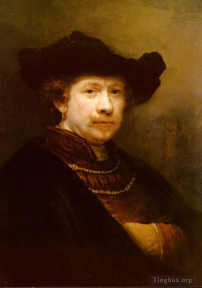 Rembrandt Oil Painting - Portrait Of The Artist In A Flat Cap