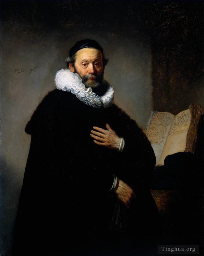 Rembrandt Oil Painting - Portrait of Johannes Wtenbogaert