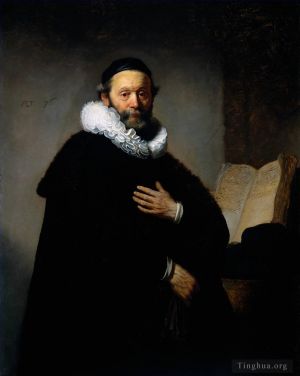 Artist Rembrandt's Work - Portrait of Johannes Wtenbogaert