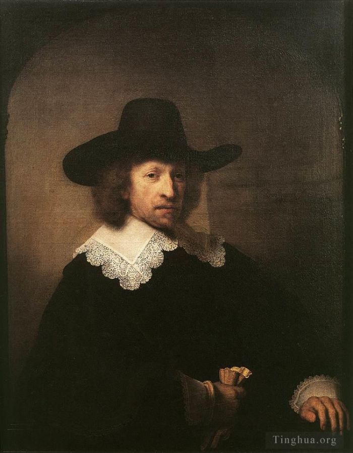 Rembrandt Oil Painting - Portrait of Nicolaas van Bambeeck