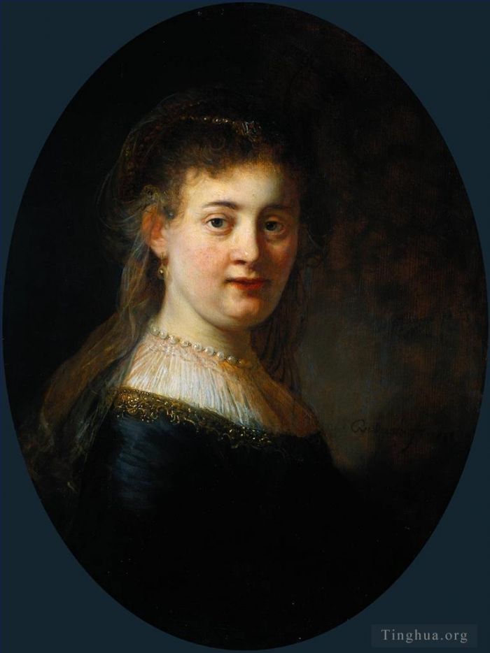 Rembrandt Oil Painting - Portrait of Saskia van Uylenburgh