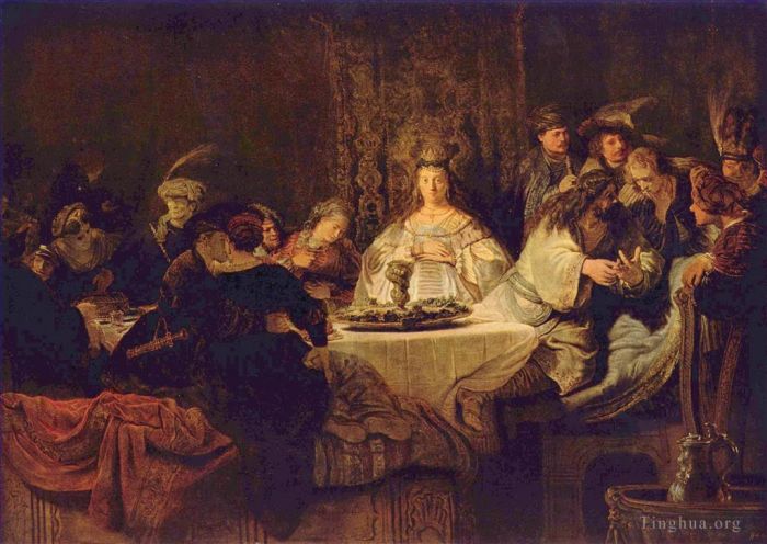 Rembrandt Oil Painting - Samson at the Wedding