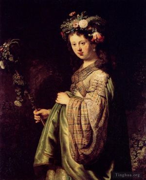 Artist Rembrandt's Work - Saskia As Flora