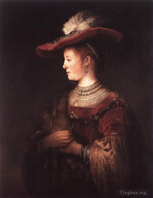 Artist Rembrandt's Work - Saskia in Pompous Dress