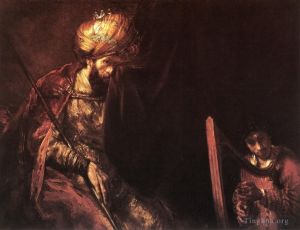 Artist Rembrandt's Work - Saul and David