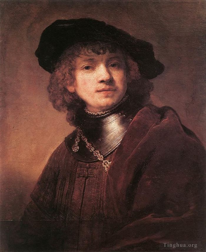 Rembrandt Oil Painting - Self Portrait as a Young Man 1634