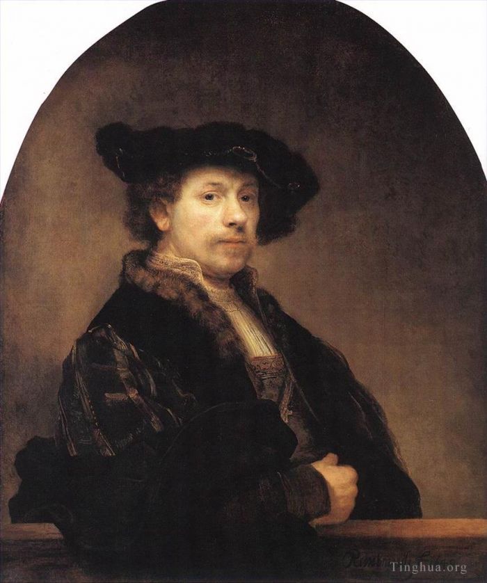 Rembrandt Oil Painting - Self portrait 1640