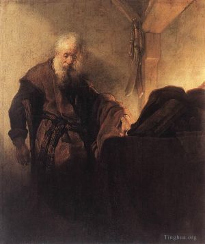 Artist Rembrandt's Work - St Paul at his WritingDesk
