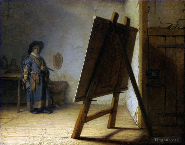 Rembrandt Oil Painting - The Artist In His Studio