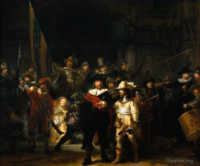 Rembrandt Oil Painting - The Night Watch