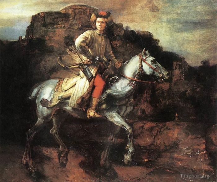 Rembrandt Oil Painting - The Polish Rider