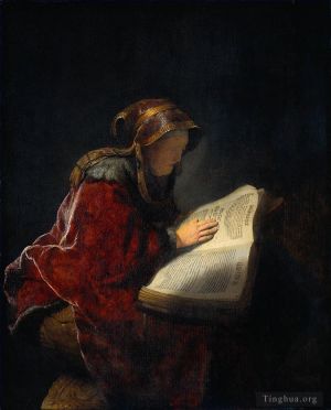 Artist Rembrandt's Work - The Prophetess Anna known ass Mother