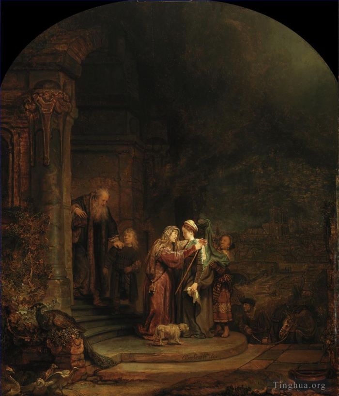Rembrandt Oil Painting - The Visitation