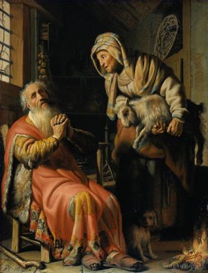Artist Rembrandt's Work - Tobit and Anna with the Kid