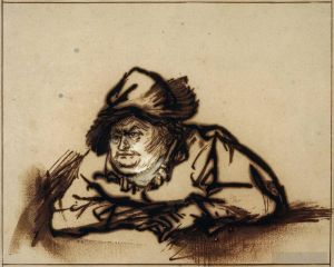 Artist Rembrandt's Work - Portrait of Willem Bartholsz Ruyter RJM