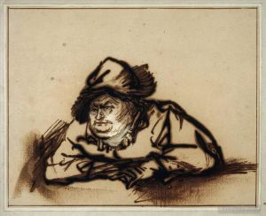 Artist Rembrandt's Work - Portrait of Willem Bartholsz Ruyter