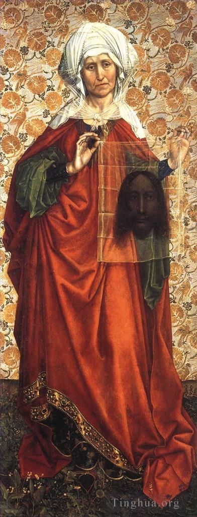 Robert Campin Oil Painting - St Veronica