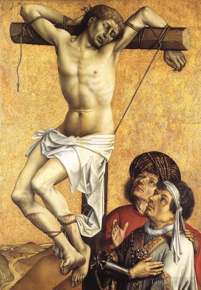 Robert Campin Oil Painting - The Crucified Thief