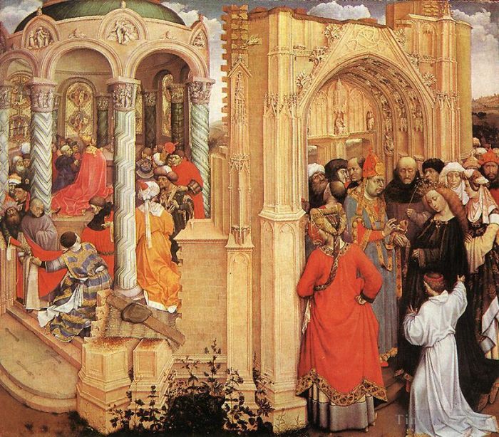 Robert Campin Oil Painting - The Marriage Of Mary