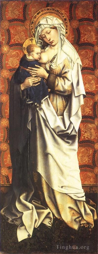 Robert Campin Oil Painting - Virgin And Child
