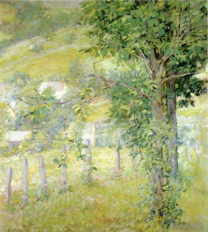 Robert Lewis Reid Oil Painting - Hillside in Summer