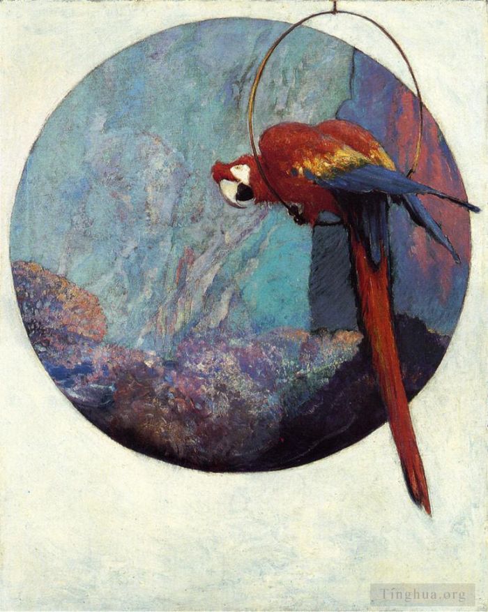 Robert Lewis Reid Oil Painting - Study forPolly bird