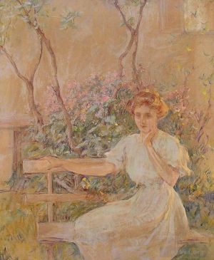 Antique Oil Painting - The GardenSeat